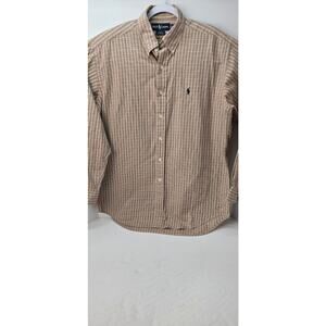 Ralph‎ Lauren Men's Shirt Medium Blake Plaid Button Up Vintage